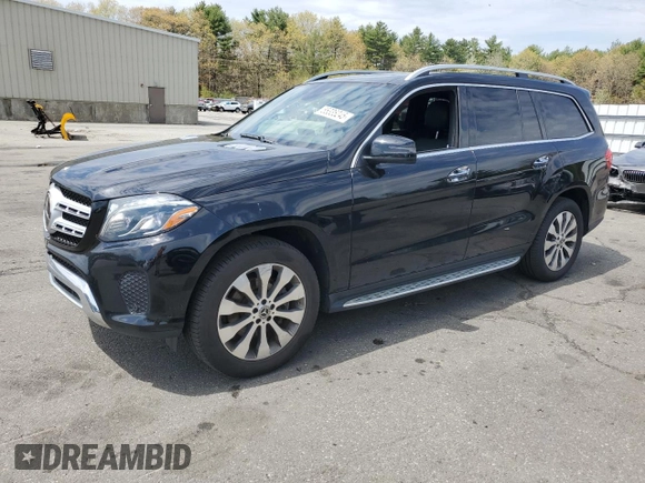 2019 Mercedes-Benz GLS 450 with VIN 4JGDF6EE3KB229380, listed as a Copart auction lot 55335245 with 107,130 mi miles and Salvage title. Bid and sale history available at DreamBid. Image 1.