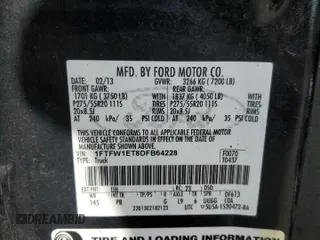 2013 Ford F-150 XL with VIN 1FTFW1ET8DFB64228, listed as a Copart auction lot 58772755 with Not provided miles and Salvage title. Bid and sale history available at DreamBid. Image 12.