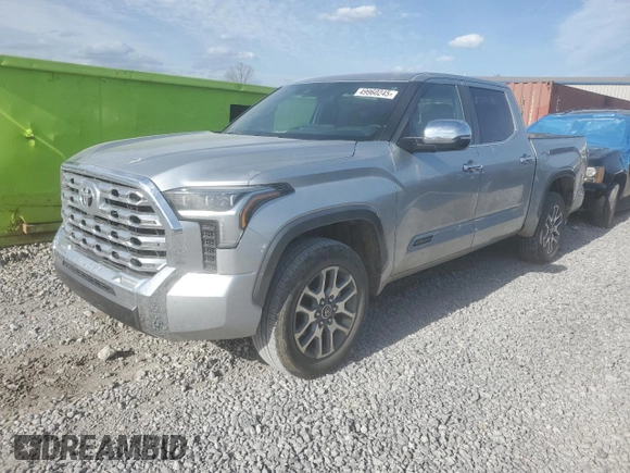 2024 Toyota Tundra 1794 Edition with VIN 5TFMA5DBXRX167302, listed as a Copart auction lot 49960245 with 13,158 mi miles and Salvage title. Bid and sale history available at DreamBid. Image 1.