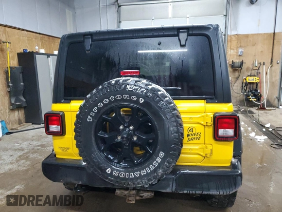 2020 Jeep Wrangler Unlimited Sport Altitude with VIN 1C4HJXDG4LW284590, listed as a Copart auction lot 84806434 with 88,887 mi miles and Salvage title. Bid and sale history available at DreamBid. Image 6.