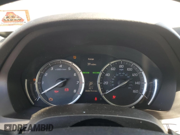 2018 Acura MDX with VIN 5J8YD4H33JL019169, listed as a Copart auction lot 75178824 with 68,676 mi miles and Salvage title. Bid and sale history available at DreamBid. Image 9.