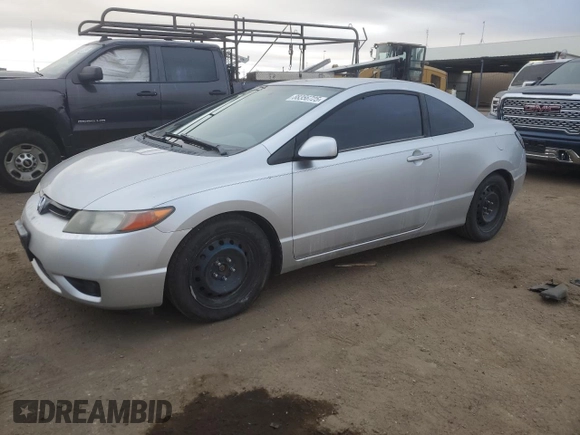 2006 Honda Civic Cpe LX with VIN 2HGFG11656H548709, listed as a Copart auction lot 88356725 with 169,047 mi miles and Salvage Title. Bid and sale history available at carsss.com. Image 1.