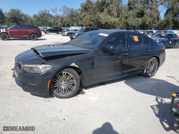 2017 BMW 5 Series 530i with VIN WBAJA5C36HG456105, listed as a Copart auction lot 47242245 with 0 mi miles and Salvage Title. Bid and sale history available at carsss.com. Image 1.