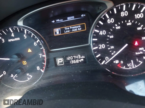 2013 Nissan Pathfinder SV with VIN 5N1AR2MM0DC638476, listed as a IAAI auction lot 41413391 with 120,743 mi miles. Bid and sale history available at carsss.com. Image 16.