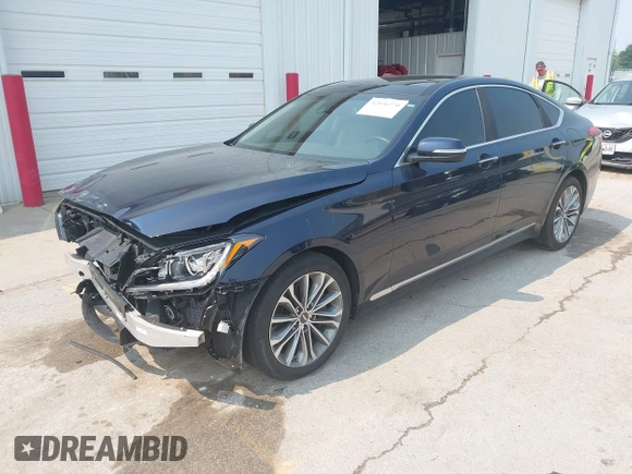 2018 Genesis G80 3.8L with VIN KMHGN4JE3JU246872, listed as a IAAI auction lot 42436770 with 66,022 mi miles and . Bid and sale history available at DreamBid. Image 18.