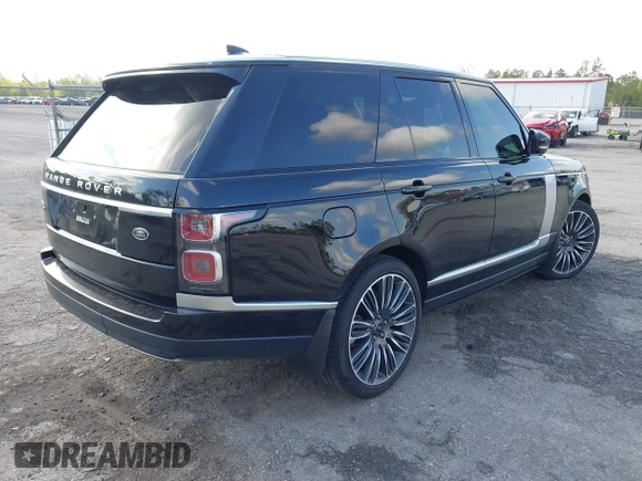 2021 Land Rover Range Rover P525 Westminster z VIN SALGS2SE0MA439172, wystawiony jako IAAI lot #42186748 z przebiegiem 22 326 mil mil oraz . Historia ofert i sprzedaży dostępna na DreamBid. Obrazek 4.