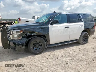 2019 Chevrolet Tahoe Commercial with VIN 1GNLCDEC2KR383072, listed as a Copart auction lot 59496395 with 50,404 mi miles and Salvage title. Bid and sale history available at DreamBid. Image 1.