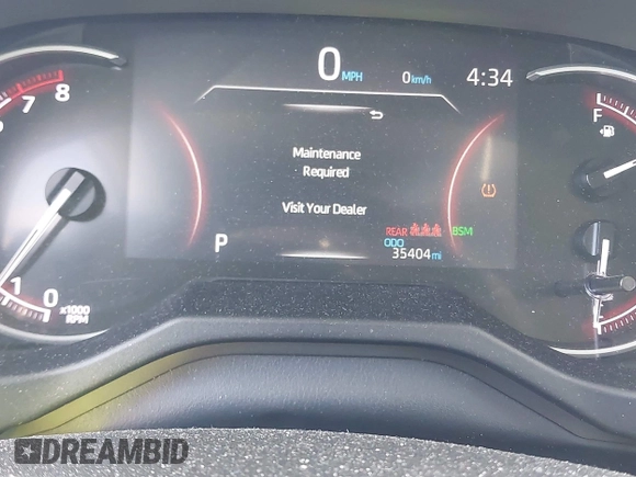 2024 Toyota RAV4 XLE Premium with VIN 2T3A1RFV4RW411614, listed as a IAAI auction lot 42295365 with 35,404 mi miles and . Bid and sale history available at DreamBid. Image 7.