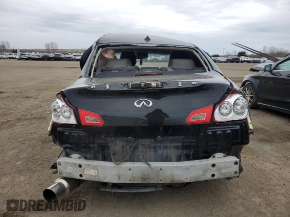 2011 Infiniti G25 x with VIN JN1DV6AR4BM652492, listed as a Copart auction lot 54680425 with 259,887 mi miles and Salvage Title. Bid and sale history available at DreamBid. Image 6.