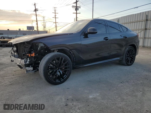 2024 BMW X6 xDrive40i with VIN 5UX33EX02R9U49162, listed as a Copart auction lot 85107534 with 14,888 mi miles and Salvage Title. Bid and sale history available at carsss.com. Image 1.