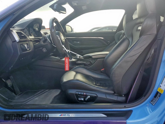 2017 BMW M4 with VIN WBS3R9C54HK709246, listed as a Copart auction lot 60701345 with 77,729 mi miles and Salvage title. Bid and sale history available at DreamBid. Image 7.