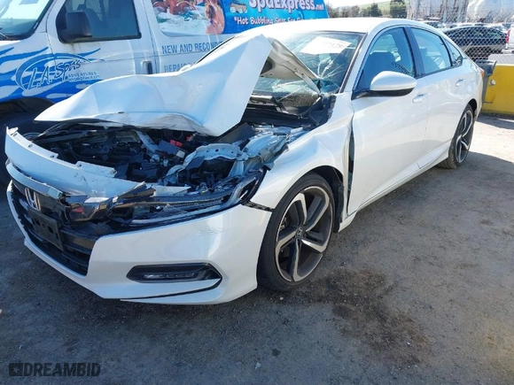 2018 Honda Accord Sedan Sport 1.5T with VIN 1HGCV1F30JA184598, listed as a IAAI auction lot 41819179 with 67,697 mi miles. Bid and sale history available at carsss.com. Image 2.