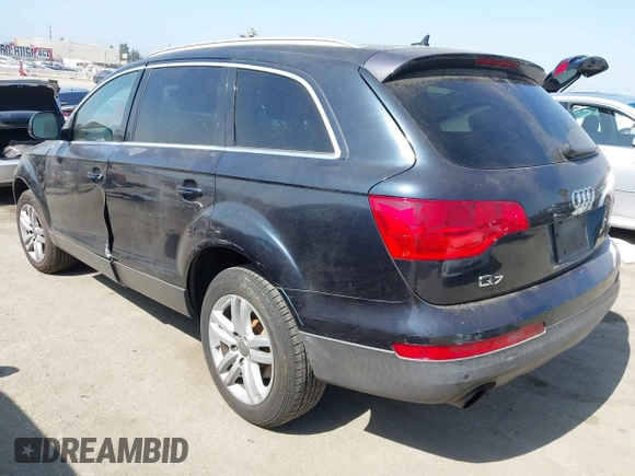 2009 Audi Q7 with VIN WA1AY74LX9D013784, listed as a IAAI auction lot 42551669 with 196,806 mi miles and . Bid and sale history available at DreamBid. Image 3.