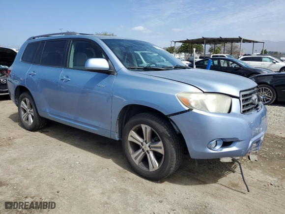 2009 Toyota Highlander Sport with VIN JTEDS43A992076949, listed as a Copart auction lot 49296505 with 122,331 mi miles and Salvage Title. Bid and sale history available at carsss.com. Image 4.