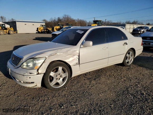 2004 Lexus LS 430 with VIN JTHBN36F540158555, listed as a Copart auction lot 47576885 with 143,171 mi miles and Salvage Title. Bid and sale history available at carsss.com. Image 1.
