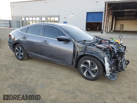 2021 Honda Insight EX with VIN 19XZE4F56ME010984, listed as a Copart auction lot 80287504 with 59,166 mi miles and Salvage Title. Bid and sale history available at carsss.com. Image 4.