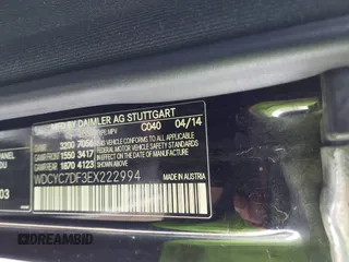 2014 Mercedes-Benz G-Class G 63 AMG with VIN WDCYC7DF3EX222994, listed as a IAAI auction lot 41442836 with 49,798 mi miles. Bid and sale history available at carsss.com. Image 9.