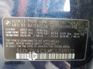 2012 BMW X5 35i с VIN 5UXZV4C5XCL749123, выставлен на аукционе Copart как лот 65259585 с пробегом 124 193 миль миль и Чистый • Clean title. История ставок и продаж доступна на DreamBid. Изображение 13.