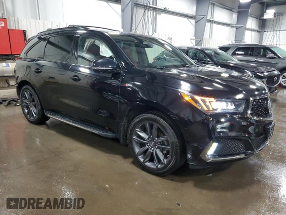 2020 Acura MDX Technology with VIN 5J8YD4H0XLL025351, listed as a Copart auction lot 48873715 with 105,748 mi miles and Salvage title. Bid and sale history available at DreamBid. Image 4.
