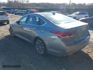 2016 Hyundai Genesis 3.8L with VIN KMHGN4JE3GU137577, listed as a IAAI auction lot 41599851 with 158,011 mi miles. Bid and sale history available at carsss.com. Image 3.