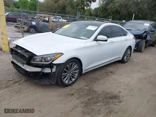 2016 Hyundai Genesis 3.8L with VIN KMHGN4JE6GU140327, listed as a IAAI auction lot 41623499 with 72,942 mi miles. Bid and sale history available at carsss.com. Image 17.