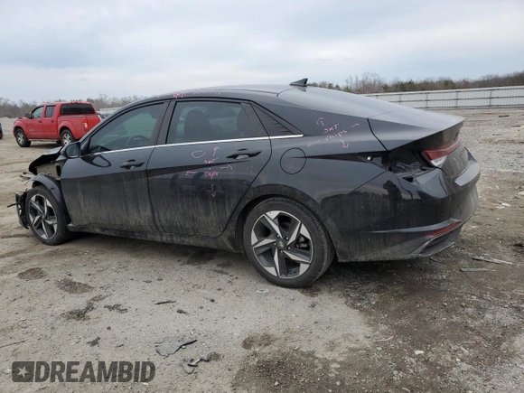2021 Hyundai Elantra Limited with VIN 5NPLP4AG1MH029012, listed as a Copart auction lot 47179685 with 57,045 mi miles and Salvage Title. Bid and sale history available at DreamBid. Image 2.
