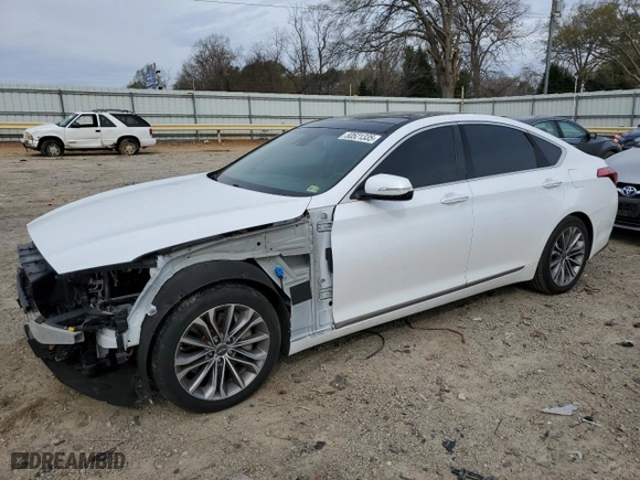 2016 Hyundai Genesis 3.8L with VIN KMHGN4JE1GU133589, listed as a Copart auction lot 50521335 with 74,789 mi miles and Salvage Title. Bid and sale history available at carsss.com. Image 1.