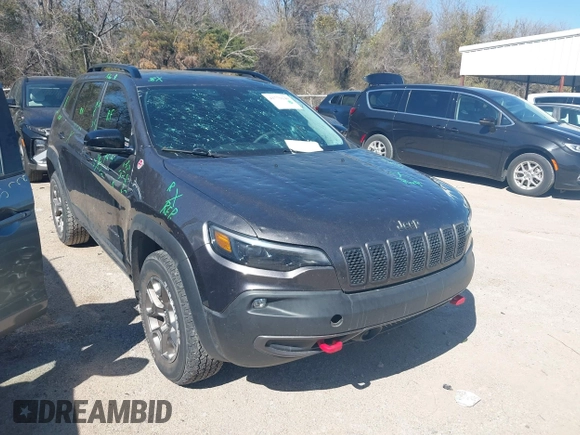 2022 Jeep Cherokee Trailhawk with VIN 1C4PJMBX4ND535037, listed as a IAAI auction lot 41779140 with 49,733 mi miles. Bid and sale history available at carsss.com. Image 1.