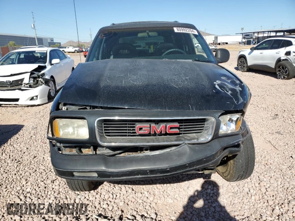 1997 GMC Jimmy SLS with VIN 1GKDT13W8V2560329, listed as a Copart auction lot 80992204 with 231,051 mi miles and Salvage Title. Bid and sale history available at carsss.com. Image 5.