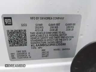 2024 Buick Encore GX Preferred with VIN KL4AMBS23RB135598, listed as a IAAI auction lot 42266362 with 10,478 mi miles and . Bid and sale history available at DreamBid. Image 9.