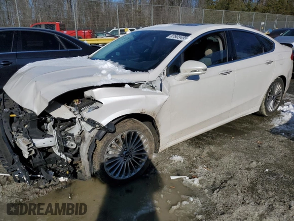 2016 Ford Fusion Titanium with VIN 3FA6P0K93GR287108, listed as a Copart auction lot 87905495 with 91,184 mi miles and Salvage Title. Bid and sale history available at DreamBid. Image 1.