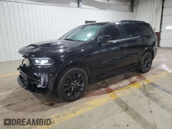 2021 Dodge Durango GT Plus with VIN 1C4RDJDG9MC849122, listed as a Copart auction lot 48773215 with 42,458 mi miles and Salvage Title. Bid and sale history available at carsss.com. Image 1.