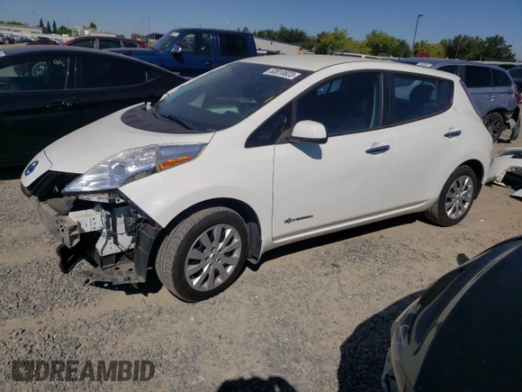 2016 Nissan LEAF S with VIN 1N4AZ0CP4GC301873, listed as a Copart auction lot 63810823 with 47,794 mi miles. Bid and sale history available at carsss.com. Image 1.
