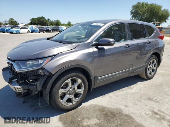 2019 Honda CR-V EX-L with VIN 7FARW1H85KE026768, listed as a Copart auction lot 53093785 with 55,291 mi miles and Salvage Title. Bid and sale history available at carsss.com. Image 1.