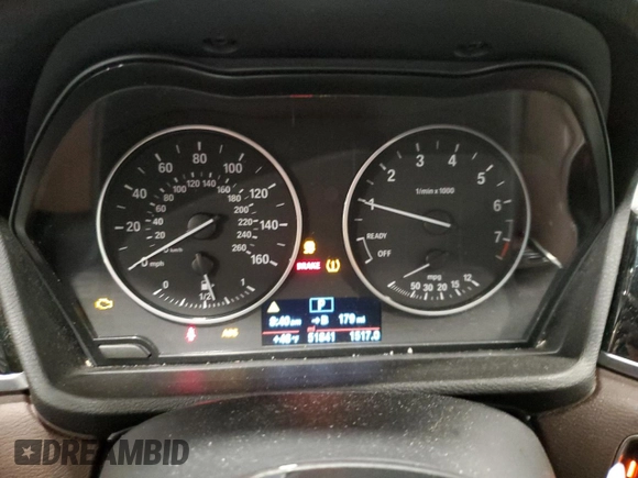 2017 BMW X1 xDrive28i with VIN WBXHT3C36H5F76388, listed as a Copart auction lot 48435305 with 51,841 mi miles and Salvage title. Bid and sale history available at DreamBid. Image 9.