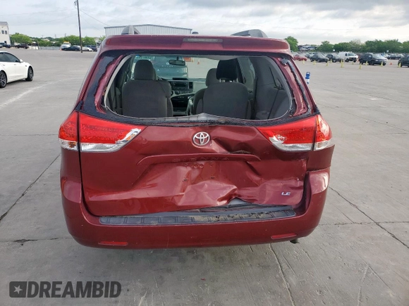 2014 Toyota Sienna LE AAS with VIN 5TDKK3DC5ES420964, listed as a Copart auction lot 52987315 with 99,807 mi miles and Salvage Title. Bid and sale history available at carsss.com. Image 6.