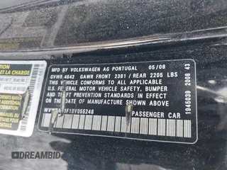 2008 Volkswagen Eos Turbo с VIN WVWBA71F18V055248, выставлен на аукционе IAAI как лот 41886197 с пробегом 147 198 миль миль и . История ставок и продаж доступна на DreamBid. Изображение 9.