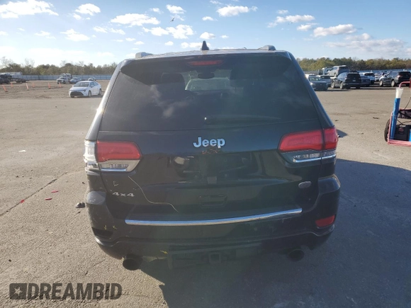 2017 Jeep Grand Cherokee Overland with VIN 1C4RJFCT9HC822898, listed as a Copart auction lot 86567034 with 120,699 mi miles and Salvage Title. Bid and sale history available at carsss.com. Image 6.