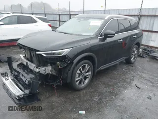 2023 Infiniti QX60 Luxe with VIN 5N1DL1FR1PC354800, listed as a IAAI auction lot 41459926 with 29,190 mi miles and . Bid and sale history available at DreamBid. Image 2.