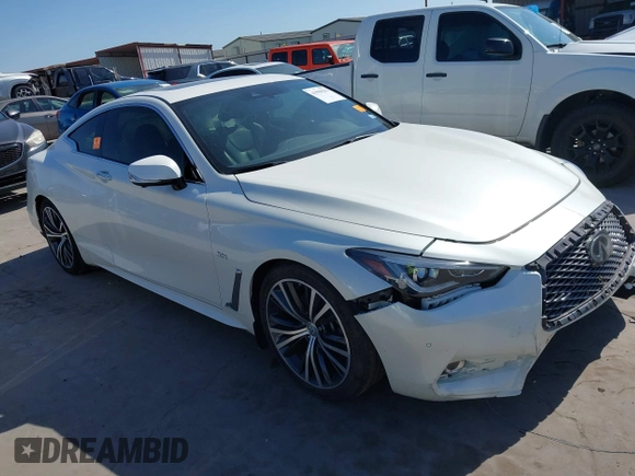 2018 Infiniti Q60 Sport with VIN JN1EV7EK5JM341188, listed as a IAAI auction lot 41990535 with 52,640 mi miles and . Bid and sale history available at DreamBid. Image 1.