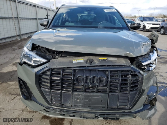 2022 Audi Q3 S line Premium Plus with VIN WA1EECF3XN1045971, listed as a Copart auction lot 50026375 with 28,412 mi miles and Salvage Title. Bid and sale history available at carsss.com. Image 5.