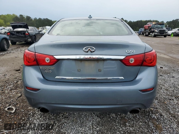 2014 Infiniti Q50 Sport with VIN JN1BV7AR9EM693217, listed as a Copart auction lot 50870335 with 149,854 mi miles and Salvage Title. Bid and sale history available at carsss.com. Image 6.