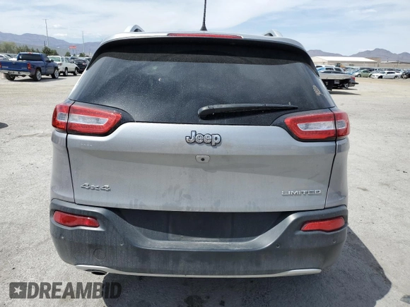 2016 Jeep Cherokee Limited with VIN 1C4PJMDB1GW295549, listed as a Copart auction lot 58442755 with 117,346 mi miles and Salvage title. Bid and sale history available at DreamBid. Image 6.