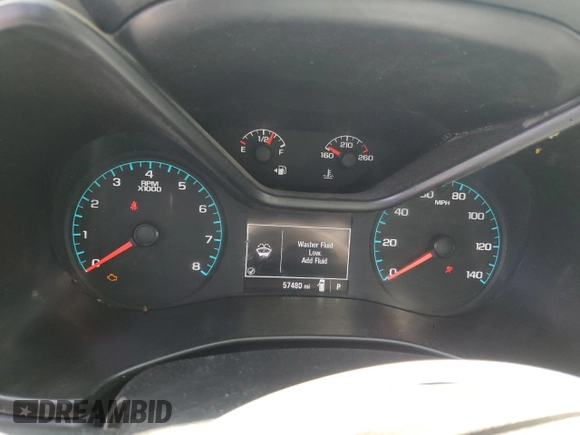 2022 Chevrolet Colorado 2WD Work Truck with VIN 1GCHSBEAXN1276293, listed as a Copart auction lot 61178405 with 57,480 mi miles and Salvage title. Bid and sale history available at DreamBid. Image 9.