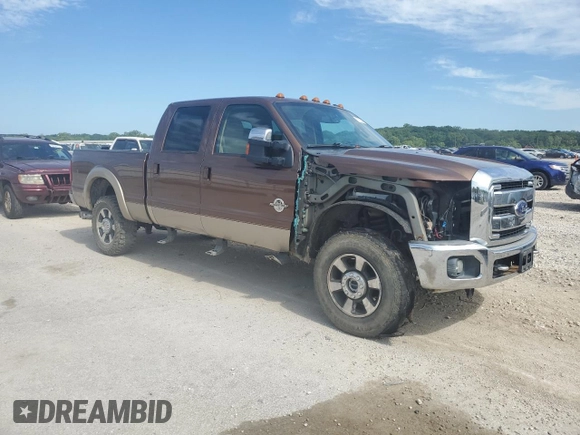 2011 Ford F-250 XL with VIN 1FT7W2BT3BED00895, listed as a Copart auction lot 57273424 with 180,181 mi miles and Salvage title. Bid and sale history available at DreamBid. Image 4.