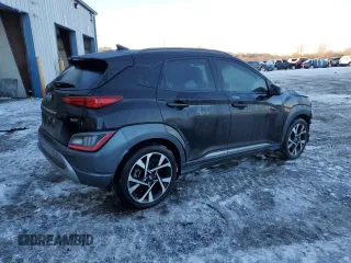 2022 Hyundai Kona Limited with VIN KM8K53A36NU902118, listed as a Copart auction lot 45153975 with 30,597 mi miles and Salvage Title. Bid and sale history available at carsss.com. Image 3.