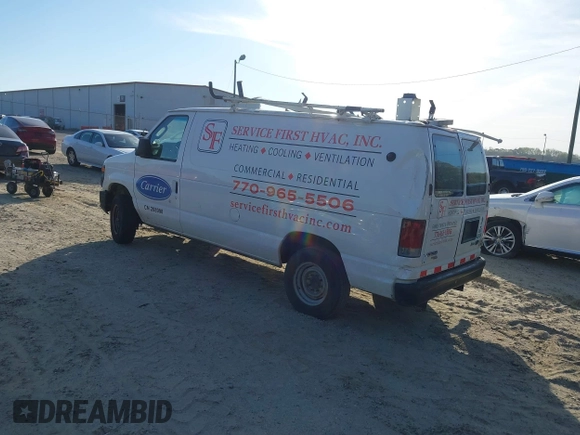 2013 Ford Econoline Cargo Commercial with VIN 1FTNE1EW4DDA35701, listed as a IAAI auction lot 41900327 with 226,733 mi miles and . Bid and sale history available at carsss.com. Image 3.