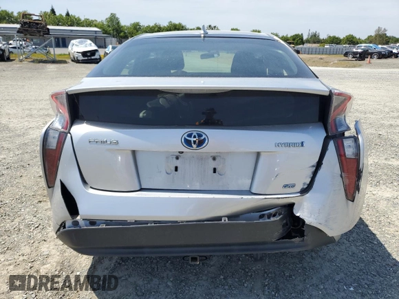2016 Toyota Prius Four with VIN JTDKARFUXG3020687, listed as a Copart auction lot 54978585 with 102,598 mi miles and Salvage Title. Bid and sale history available at carsss.com. Image 6.