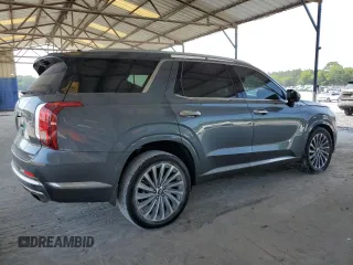 2024 Hyundai Palisade Calligraphy with VIN KM8R7DGE4RU655825, listed as a Copart auction lot 60560485 with 17,646 mi miles and Salvage title. Bid and sale history available at DreamBid. Image 3.