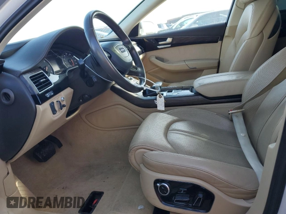 2017 Audi A8 with VIN WAU44AFD2HN009512, listed as a Copart auction lot 84442474 with 44,174 mi miles and Salvage title. Bid and sale history available at DreamBid. Image 7.